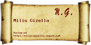 Milis Gizella névjegykártya