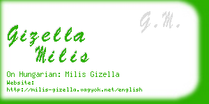 gizella milis business card